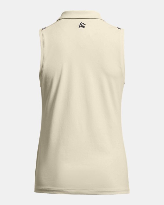 Women's Curry Splash Sleeveless Polo in White image number 4